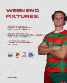 Lineups for this weekend! RSRC is ready❤️💚
•
•
•
#studentenrugby #studenten #rugby #rugbynederland #futureklasse #kralingen #bier
