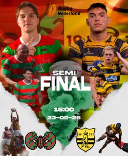 This Saturday, Future Klasse Semi-final
Come out to Amersfoort and witness it live

RSRC 1XV vs RC Eemland H2

📅 Saturday May 23rd
⏰ KO: 15:00
📍 Sportpark De Bokkeduinen, Amersfoort

#rugby #studentenrugby #futureklasse #semifinal