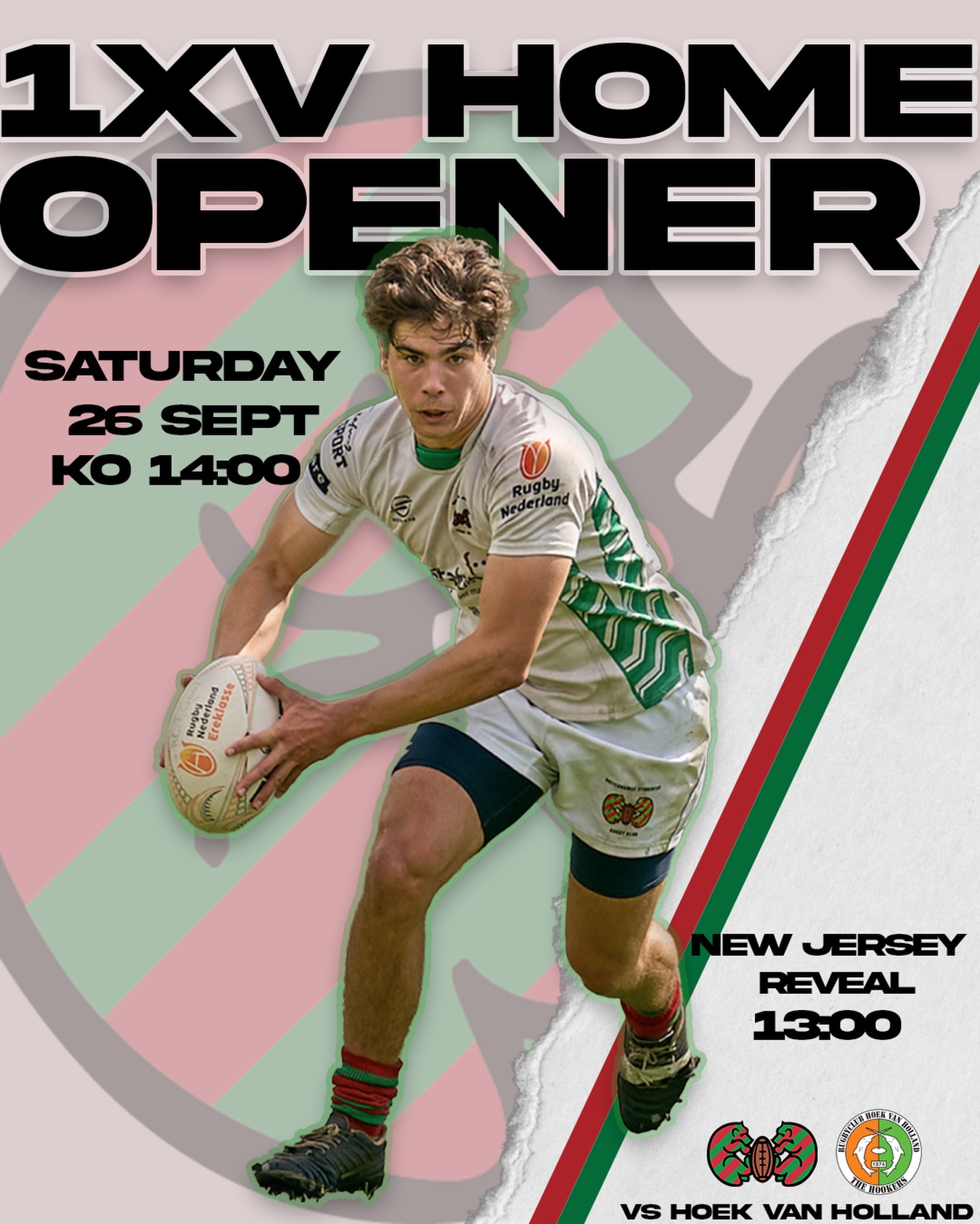 First 1XV game at home versus Hoek van Holland. Come out and support! This will be the first game in our new home kits which will be revealed at 13:00.

There will be food and drinks available so bring along all your friends for a fun afternoon

Location: Lucie Vuylstekeweg 40, 3062 CT Rotterdam
.
.
.
Picture by @nlrugbyshots