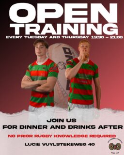 Never played rugby or grew up playing it? RSRC has 3 teams of different skill levels. Come join us free at open trainings from 19:30-21:00!