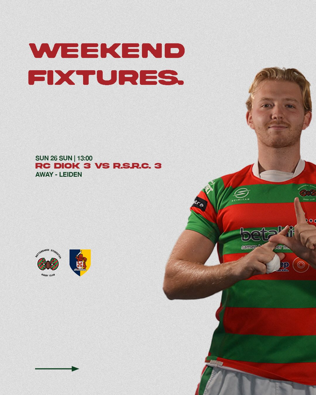 Last game for 3XV this Sunday!! Playing away against Diok 3. Stacked lineup and good weather, so it’s sure to be a lovely rugby Sunday ❤️💚🏉
•
•
•
#studentenrugby #rotterdam #rugbynederland #bier