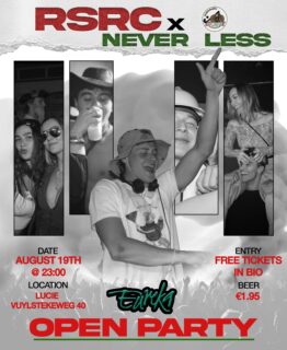 RSRC X NEVER LESS EW OPEN PARTY

Sign up now for the biggest student sport association party in Rotterdam

📅 Wednesday August 19th
📍 Lucie Vuylstekeweg 40
⏰ 23:00 - 4:00
🍺 €1,95 bier
🎟️ Free tickets link in bio