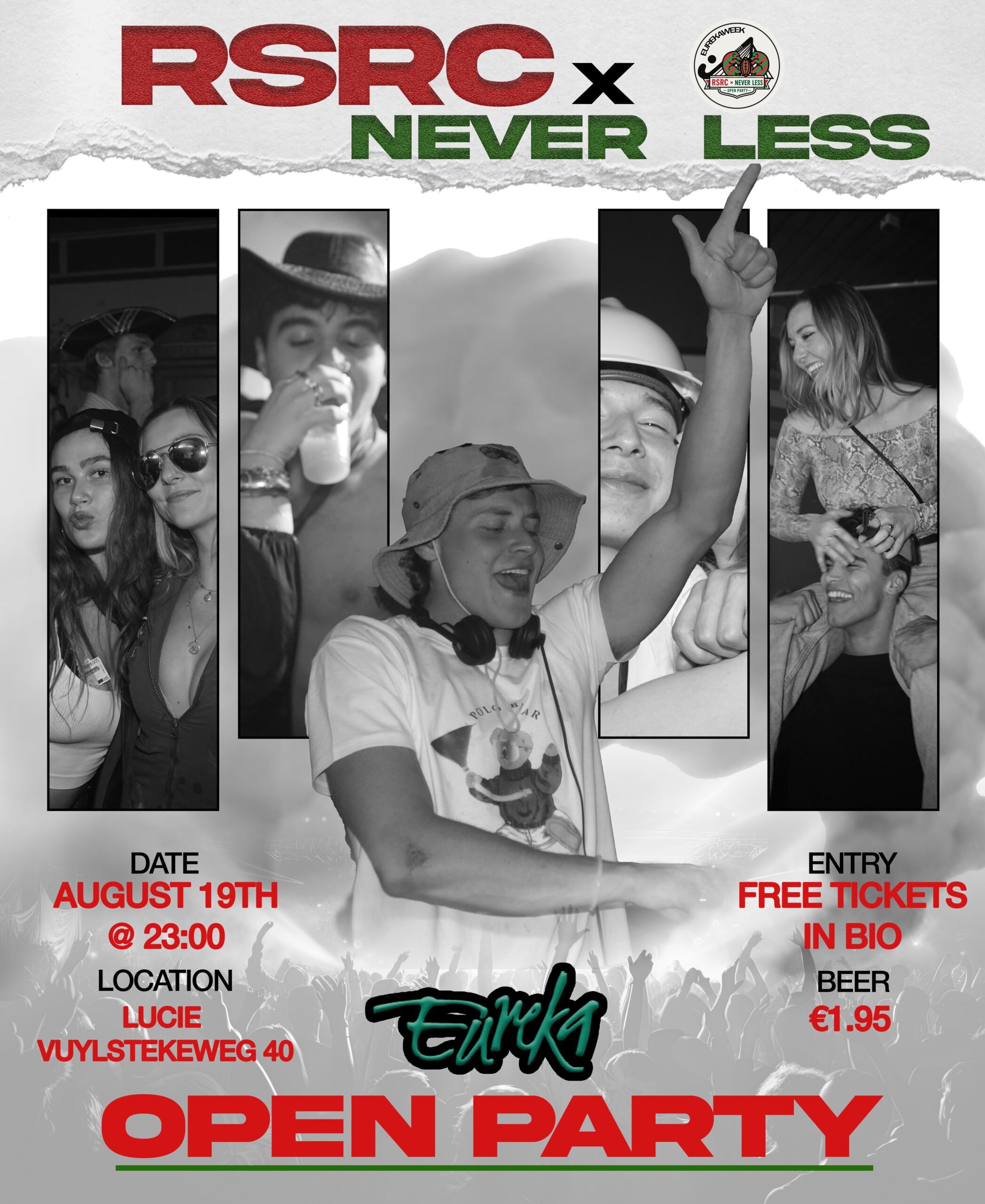 RSRC X NEVER LESS EW OPEN PARTY
Sign up now for the biggest student sport association party in Rotterdam
📅 Wednesday August 19th
📍 Lucie Vuylstekeweg 40
⏰ 23:00 - 4:00
🍺 €1,95 bier
🎟️ Free tickets link in bio
